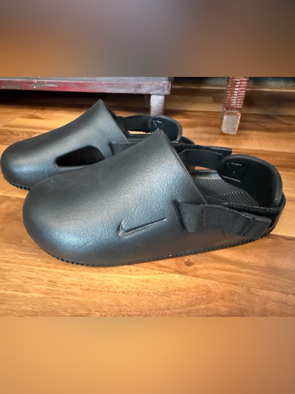 Nike Calm Mules black WOMANS 7 removable heel strap shoes clogs men’s 6